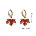 thumbnail image 3 of Red Maple Leaf Earrings Thanksgiving Earrings For Women Fall Maple Earrings Statement Leaf Stud Earrings For Teen Girls Earrings with Chain on Earrings Long Heart Earrings Small Hoop Earrings Set Real, 3 of 4