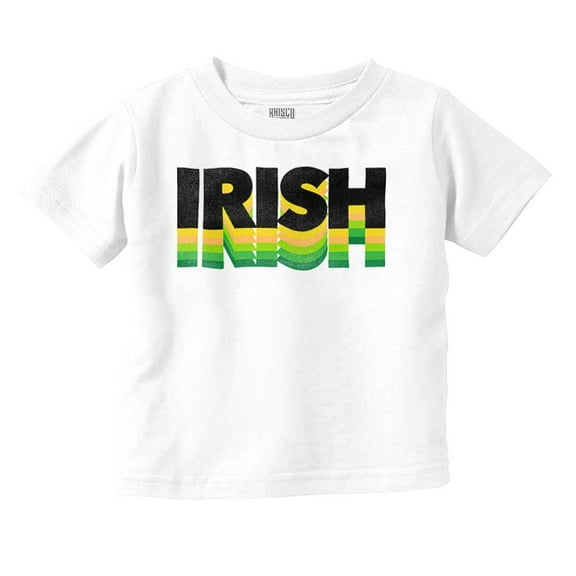 St Patricks Day Irish Green Gradient Toddler Boy Girl T Shirt Infant Toddler Brisco Brands 6M