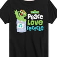 thumbnail image 3 of Sesame Street - Peace Love Recycle - Toddler and Youth Short Sleeve Graphic T-Shirt, 3 of 5