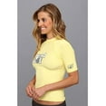 thumbnail image 4 of Body Glove Women's Basic Fitted Short Sleeve Rash Guard Tops, Butter, Small, 4 of 6