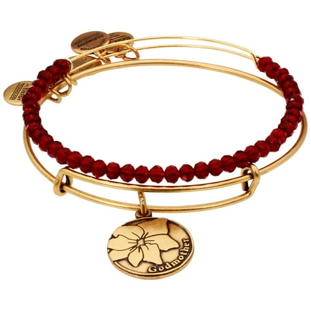 Alex And Ani Because I Love You Godmother Charm Set of 2 Bracelet A17RACK02RG