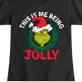 thumbnail image 3 of Dr. Seuss - The Grinch This Is Me Being Jolly - Toddler And Youth Girls Short Sleeve Graphic T-Shirt, 3 of 5
