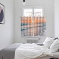 thumbnail image 4 of Ocean Sunset Kitchen Curtains 72 Inch Length, Summer Beach Shore Sky Sun Scenery Grommet Top Bedroom Living Room Curtains, Light Filtering Cafe Curtain Drapes 2 Panels Set 104''x72'', 4 of 9