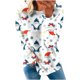 thumbnail image 2 of ICHUANYI Clearance Women's Round Neck Fashion Casual Long Sleeve Christmas Print Sweatshirt Tops Blouse(Light Blue, M) ICHUANYI WER2023080815054, 2 of 5