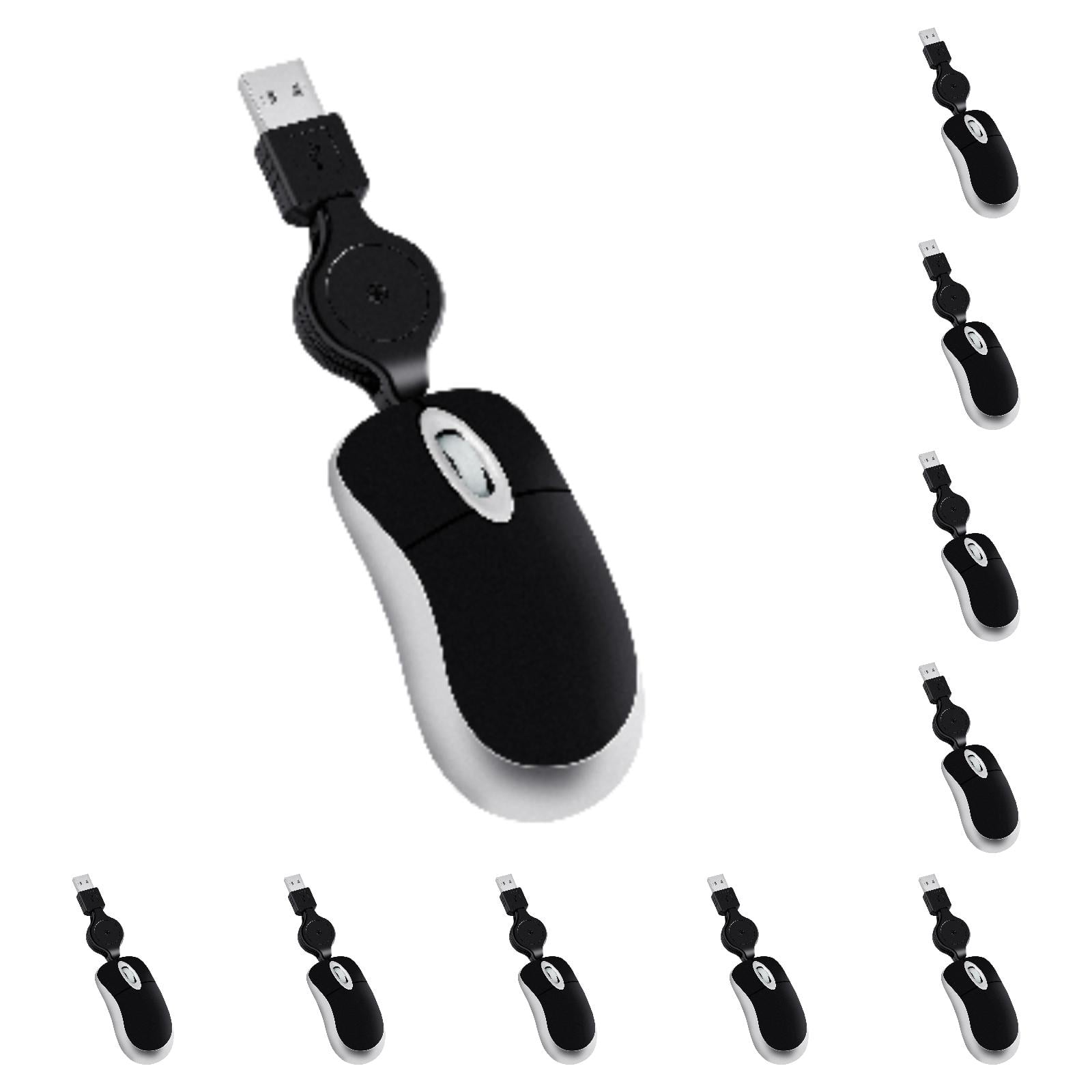Mini Retractable USB Wired Mouse Mice For PC Laptop  Notebook Computer 