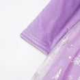 thumbnail image 2 of IBTOM CASTLE Baby Girls Winter Snowflake 1st Birthday Outfit Velvet Princess Dress + Headband Christmas Cake Smash Photo Shoot 12-18 Months Purple Snowflake One, 2 of 8