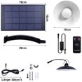 thumbnail image 2 of Luces solares Beinhome para uso en exteriores con control remoto, lámpara colgante solar, 400 lúmenes con cable de 3 m, 2 sensores de luz, resistente al agua IP65, panel solar ajustable de 120°, 3 modos, para jardín, camping, gallinero, invernadero Zhivalor OTTO-AAA-0011, 2 of 8
