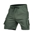 Cargo Shorts Men Male Drawstring Plus Size Summer Shorts Multi Pockets