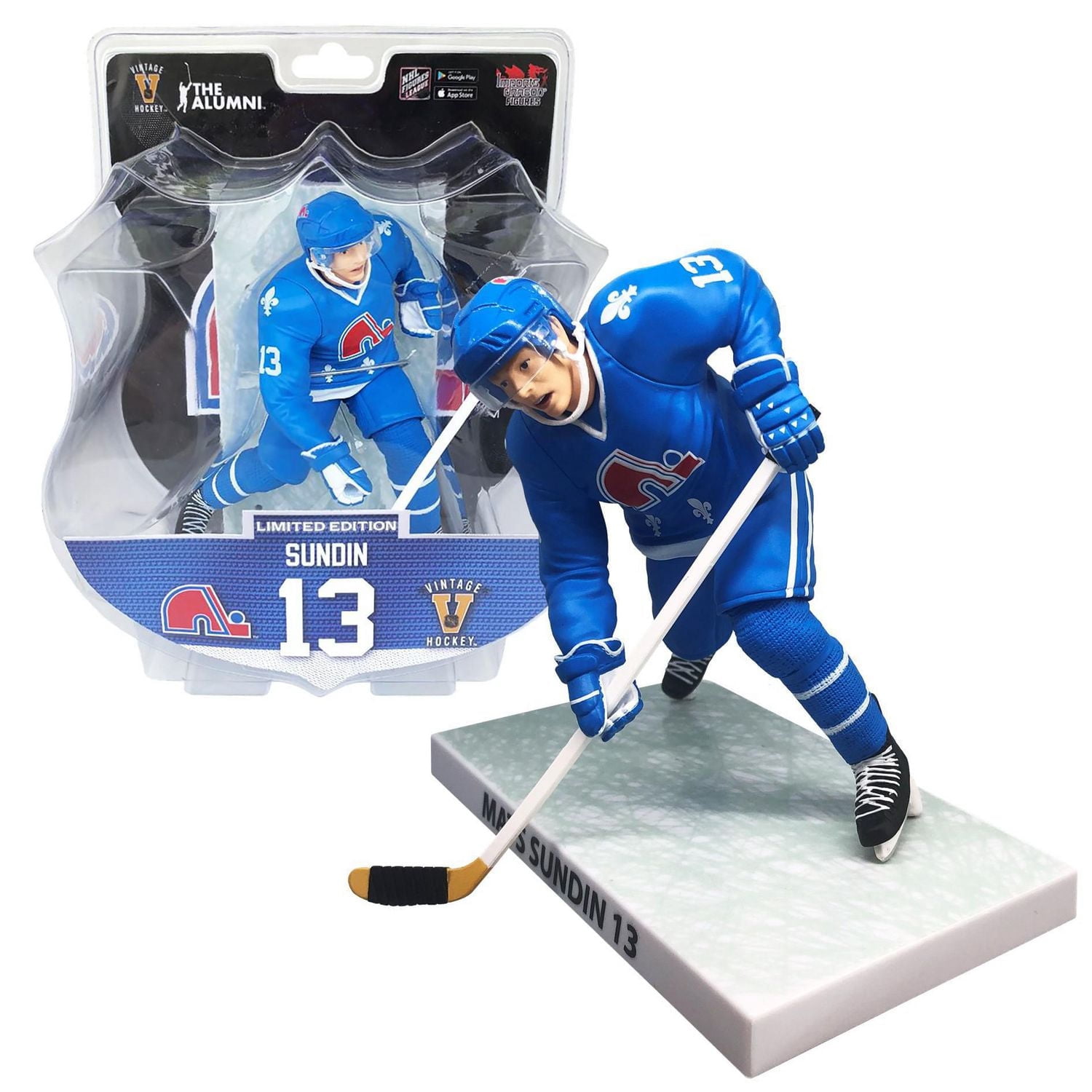 NHL Figures  - Mats Sundin - Quebec Nordiques - 6 Inch Figure
