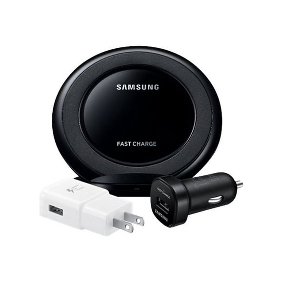 Samsung Fast Charging Power Kit EP-W5000 - Wireless charging stand + AC power adapter + car power adapter - FC - black