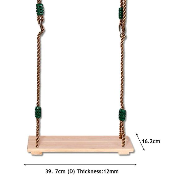 Wooden Swing Outdoor and Indoor Hanging Wooden Tree Swings Seat for Children and Adults