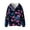 Blue Turtle Butterfly Hibiscus Floral, variant on Paint Splatter Soccer Ball Printed Kids Hoodies for Boys Girls Zip Up Hoodie Sweatshirt 3D Graphic Long Sleeve Pullover Top with Pocket for Fall Winter Velvet Lining, 14-16 Years