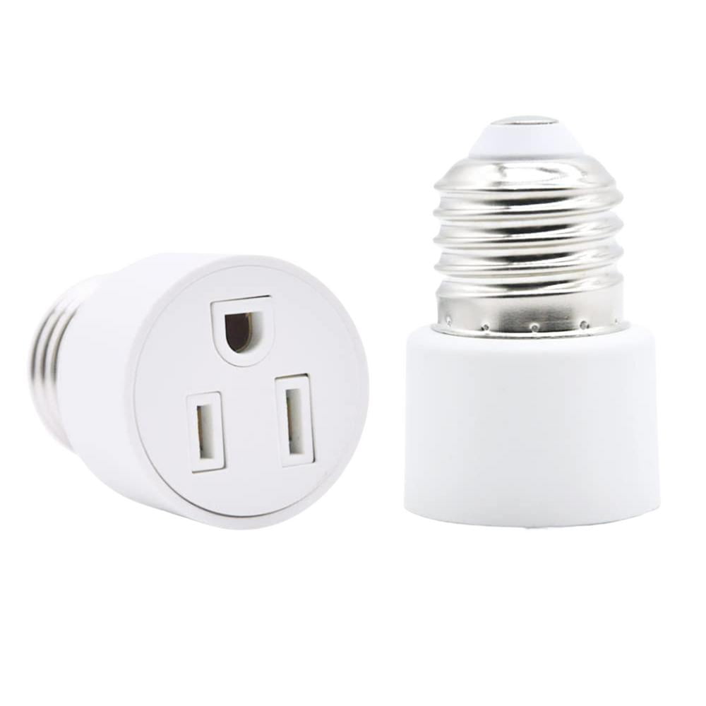Buy Fovolat E26 3 Prong Light Socket to Plug Adapter E26 Light Bulb Outlet Adapter Light Bulb