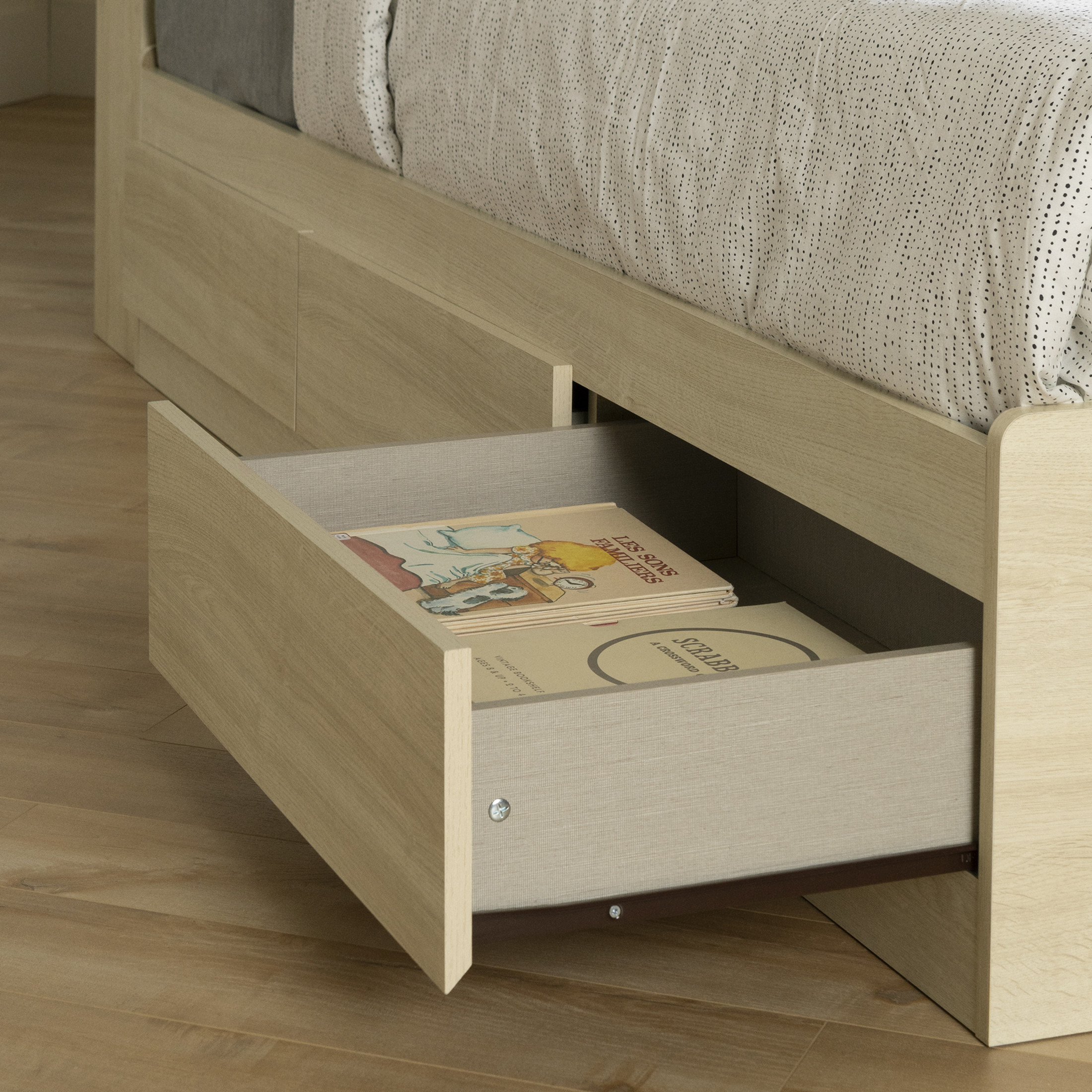 South Shore Noah, Contemporary Bed, Twin Beige