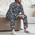 thumbnail image 7 of Sikiie Christmas Village Mens Pajama Set, Soft Warm Long Sleeve Sleepwear, Cozy Button-Down Pjs for Men-X-Large, 7 of 7