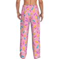 thumbnail image 3 of Xecao Pink Donut Men's Straight Lounge Pajama Pants: The Ultimate in Comfortable Sleepwear, 3 of 9