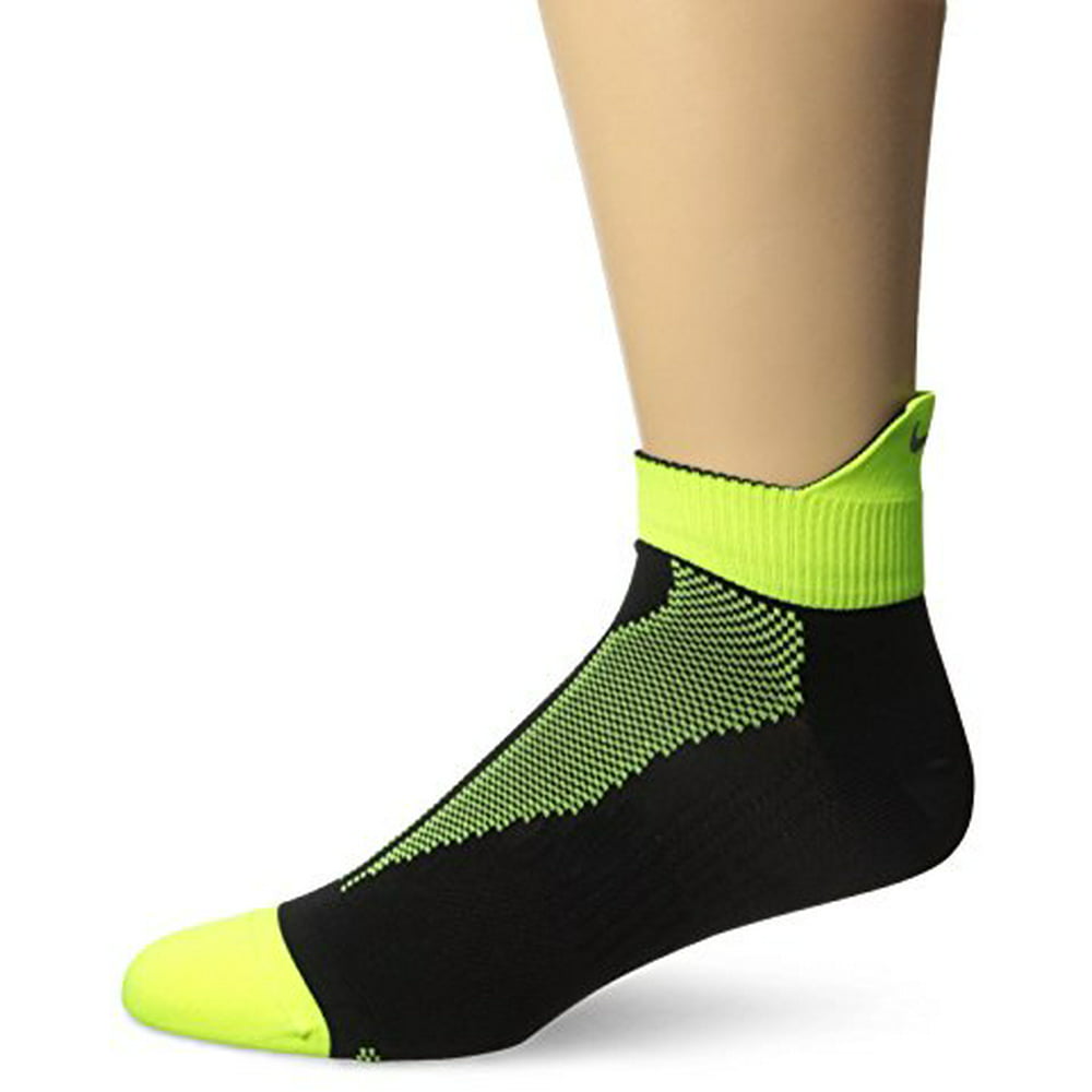 Nike - Nike Elite Run Lightweight No-Show Socks Black/Volt/Volt, 6-7.5 ...