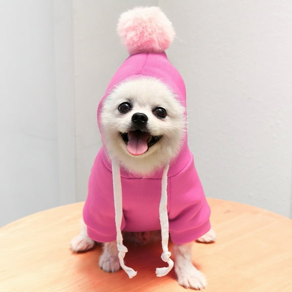 Pet Dog Hoodie Sweatshirts, Dog Cold Weather Coat, Warm Puppy Clothes for Small Dogs Chihuahua Clothing(XS)