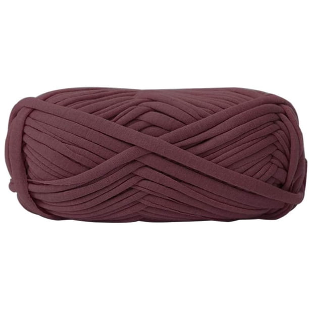 Nvzi 2 piezas de hilo estilo crochet, hilo de cinta, hilo de tejer, hilo de tela grueso (morado y rojo)