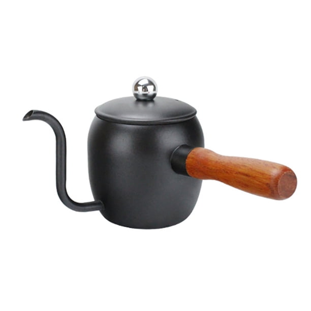 Cafetera de acero inoxidable cuello de cisne antiadherente para utensilios de cocina (negro) JShteea Para Estrenar