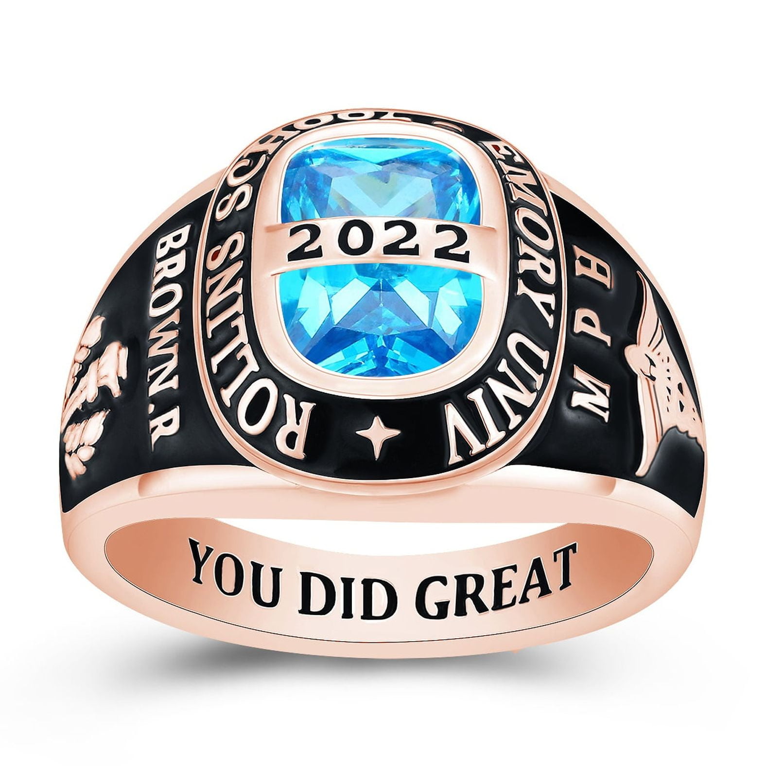 Keepsake Personalized Men's Classic Square Class Ring available in