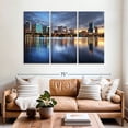 thumbnail image 2 of Elephant Stock Orlando Night Skyline Wall Art - Horizontal Multi Panel Canvas - Living Room Wall Decor - Places Multi Panel - Blue And Brown Decor - 65" x 42", 2 of 8