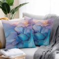 thumbnail image 2 of Waterproof Throw Pillow Covers Set of 2, 18x18 Inch Marble Blue Purple Decorative Pillowcases Outdoor Pillow Slip Cushion Covers Set for Couch Tent Modern Art Ink Painting, 2 of 7
