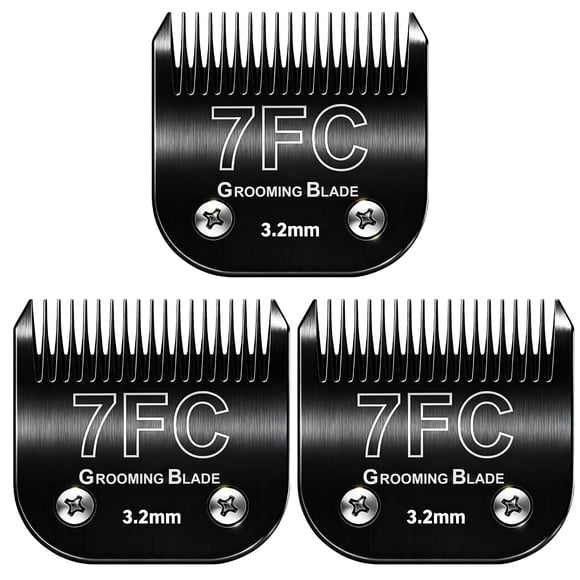 Cuchillas de aseo para perros MEMIRY 7FC de 3,2 mm compatibles con Andis Oster Wahl