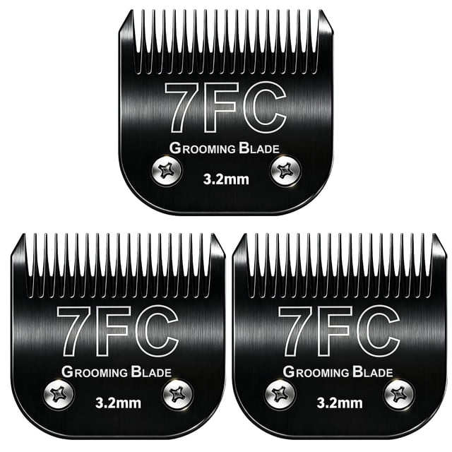 Cuchillas de aseo para perros MEMIRY 7FC de 3,2 mm compatibles con Andis Oster Wahl