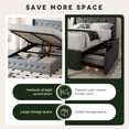 thumbnail image 6 of Einfach Full Size Lift up Platform Storage Bed Frame with Fabric Upholstered Wingback Button Tufted Headboard, Blue Gray, 6 of 7
