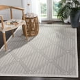thumbnail image 3 of SAFAVIEH Machine Washable Rug Indoor/Outdoor Bermuda Collection - Bermuda Julijana Geometric Diamonds Indoor/Outdoor Area Rug Cream/Grey, 5'3" x 7'6", 3 of 12