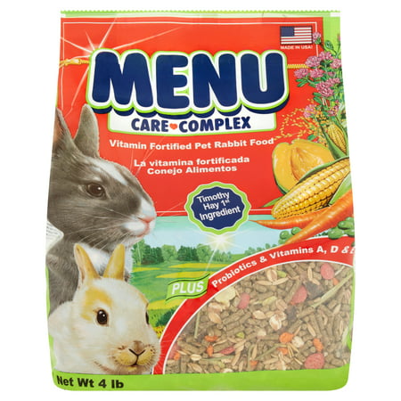 Vitakraft Menu Care Complex Vitamin Fortified Pet Rabbit Food, 4