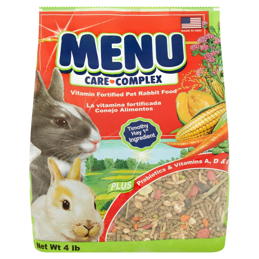 Vitakraft Menu Care Complex Vitamin Fortified Pet Rabbit Food, 4 lbs