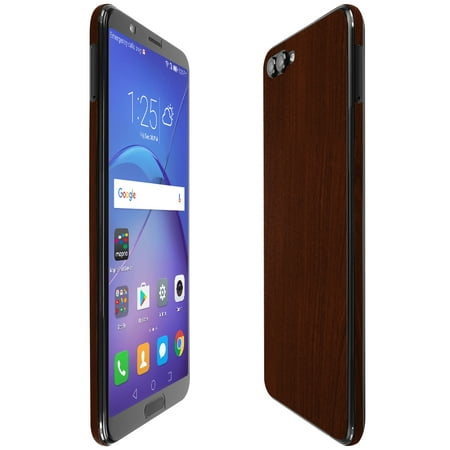 Skinomi TechSkin - Dark Wood Skin & Screen Protector for Huawei Honor View 10