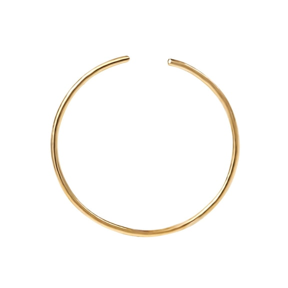 Body Jewelry Women's 24G 14kt Gold Round Nose Hoop Ring