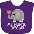 thumbnail image 3 of Inktastic Nanna Loves Me Grandchild Boys or Girls Baby Bib, 3 of 4
