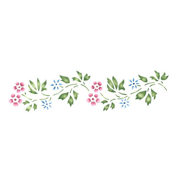 flower border stencils
