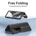 thumbnail image 4 of Case for Samsung Galaxy Z Fold 4 with Tempered Glass Screen Protector and Camera Lens Protector, Hard PC Shockproof Anti-Fingerprint Slim Frosted Rugged Cover for Samsung Galaxy Z Fold 4, Black, 4 of 8