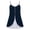 Navy, variant on Plus Size Women's 2-in-1 Spaghetti Strap Cami Top, Button Front Color Block Split Hem Sleeveless Tank 1X-3X