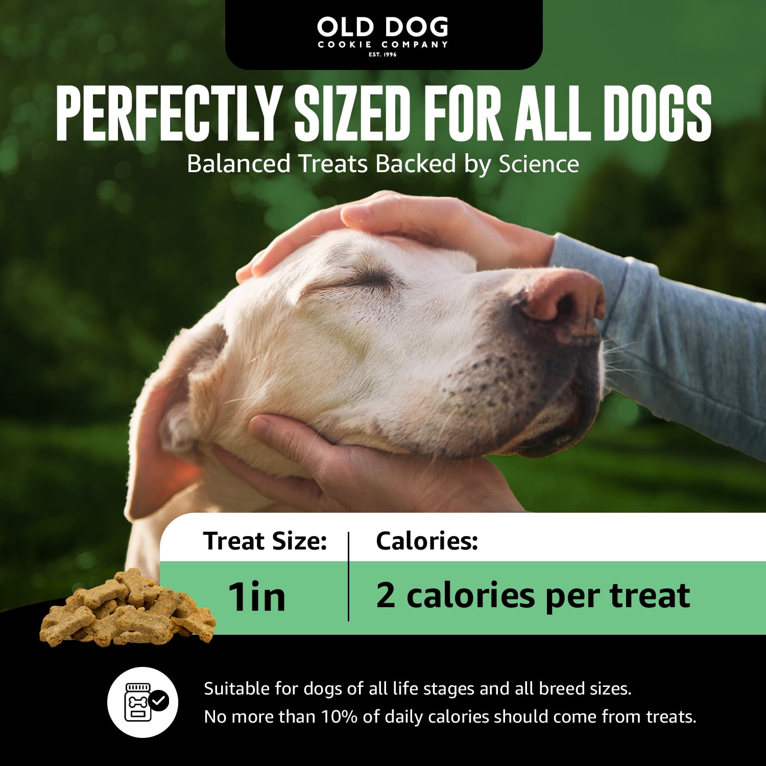 TINY Diabetic Dog Treats 8 oz, 2 Calorie, All Natural, Vet Approved
