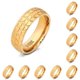 thumbnail image 2 of Sonducket Anillo de boda de carburo, colgante biselado, accesorio para citas a juego, artesanía, anillos de acero multiusos exquisitos Oro Tipo 7 10piezas, 2 of 6