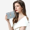 thumbnail image 3 of Monedero de estilo corto para mujer, monedero lateral suave de PU esmerilado, 3 of 5