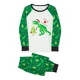 thumbnail image 4 of Elippeo Family Matching Christmas Pajamas, Baby Romper/Dog Bandana/Dinosaur Christmas Tree Letter Print Tops Pants Sleepwear Set, 4 of 10