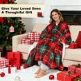 thumbnail image 6 of Catalonia Fleece Wearable Blanket Poncho for Adult Women Men, Wrap Blanket Cape with Pocket | Warm, Soft, Cozy, Snuggly, Comfort Gift, No Sleeves | All-Season, Gift Idea, Red Plaid, 6 of 6