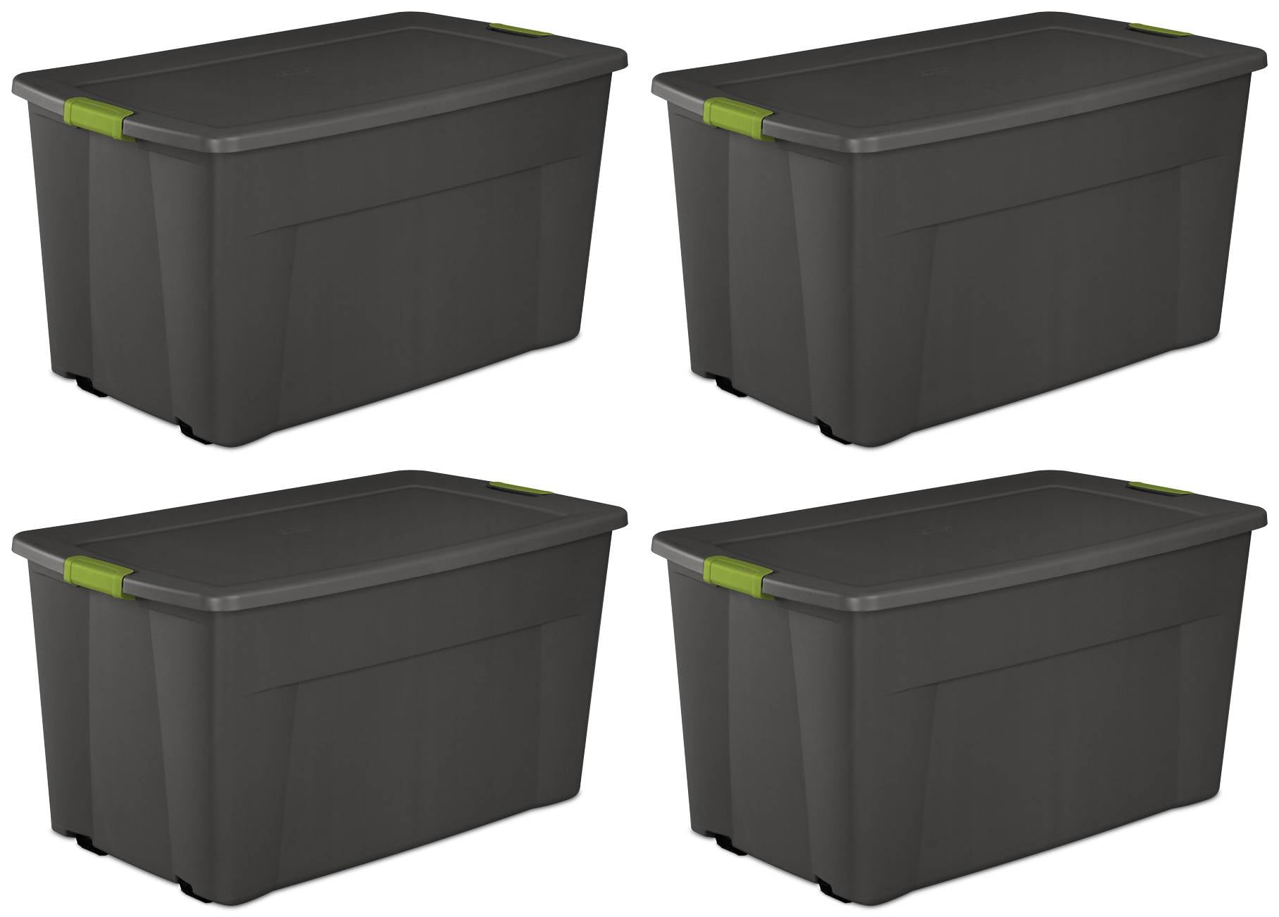 4 Pack) Sterilite 19481004 Large 45 Gallon Wheeled Latching Storage