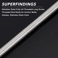 thumbnail image 4 of 10 Pcs Threads Studs Rods M4 Stainless Steel Full Thread Bar Stud Screw Threaded Rod Studs 250mm Long Threaded Screw for Anchor Bolts Clamps Hangers, 4 of 7