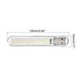 thumbnail image 2 of Uxcell 1.7W Mini USB LED Light 60006500K Slim Led Light Stick Clear White 8 Pack, 2 of 5
