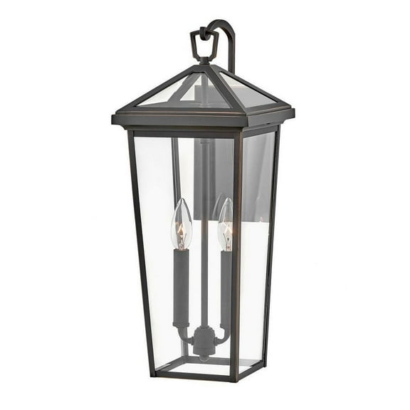 2 Light Outdoor Medium Wall Mount Lantern in Traditional Style-20 inches Tall and 8 inches Wide-Oil Rubbed Bronze Finish-Incandescent Lamping Type