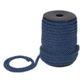 thumbnail image 1 of Uxcell 22 Yards Soft Twisted Rope Trim, 8mm/0.31" Upper Cyan Polyester Twisted Silk Rope Cord for DIY Craft, 1 of 2