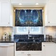 thumbnail image 5 of Yayeee Kitchen Curtains Tier Pair Light Filtering 27"x24" Rod Pocket Short Cafe Window Panel, Floral Occean, 5 of 7